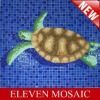 Swimming pool glass mosaic turtle pattern EMHC21