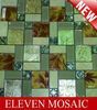Stainless steel mix glass mosaic tiles EMHF56