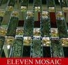 Plating glass and metal brushed steel mosaic EMYC010
