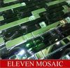 Mirror stainless steel mix strip glass mosaic EMYA022