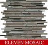New Strip stainless steel mix glass mosaic tiles EMSL13C