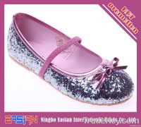 2014 girls glitter shoes with bow tie