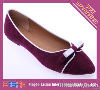 pointed toe flat shoes with bowtie