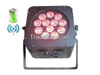 Wireless DMX 12pcs 8W 4in1 LED Par Light, Wireless DMX LED Stage light with Battery.(MP-WBQ812)