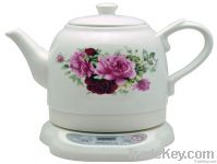 Electric Water Kettle, Porcelain Body And Steel Base