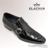 Shining patent leather dress shoes for men