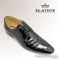 High class patent leather dress shoes for men