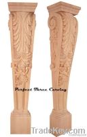 Hand carved acanthus corbel