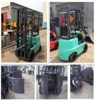 Battery operated electrical mini fork lift Truck With Rotating Bale Clamp