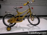 Super nice bright yellow children bicycle
