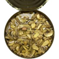 Canned champignon mushroom in brine whole slices pieces and stems