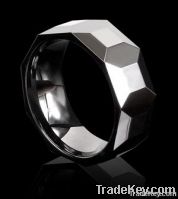 White ceramic ring jewelry Polished shiny