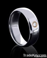 Wedding Band Tungsten Ring Channel Diamond Inlaid New Style