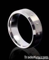 CZ tungsten carbide rings