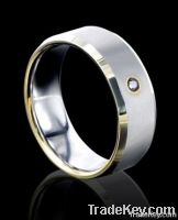 2013 mens tungsten ring gold inlay Factory Shenzhen tungsten ring gold