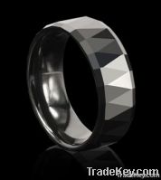 See larger image classic black faceted ceramic ring for men and women