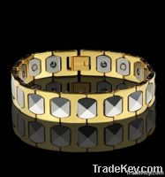 Men 18K gold Magnetic tungsten bracelets