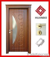 Cheap PVC MDF wooden interior doors for rooms