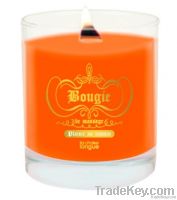 Natural 16 Ounce Orange Wax Christmas Item Wooden Wick Candle Pg98121