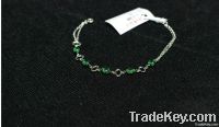 925 Silver woman bracelets with zircon gemstones inlaid