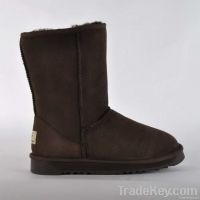 Classic Short Chocolate sheepskin Boots, snow boot
