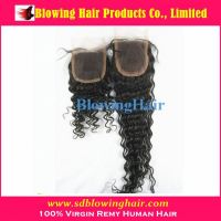 Wholesale 100% Deep Wavy Human Hair Closure