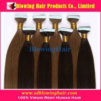 Top quality straight skin weft PU hair extension