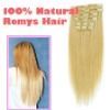 factory price milky straight clip in hair extensions #613
