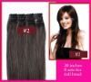 human hair extension clips in