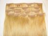 Full Set 100% Human Hair Extension Clip in H Blonde #27,Clips Hair