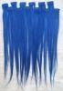 Blue 100% Human Hair Clip-In Extensions Weft,Clip on hair extension