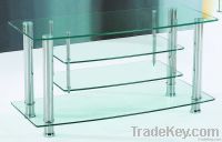 Tempered glass TV stand