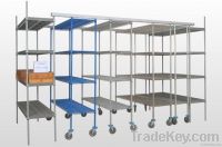 commercial used supermarket rack with trolley