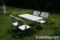 plastic folding table/4ft regular/rectangular table/122cm outdoor/picn