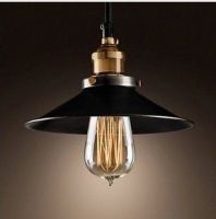1 light modern pendant light fixture brushed black with Edison bulb,ceiling lamp