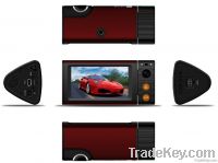 3inch High Definition Touch LCD Dual Len GPS Receiver Car DVR carema