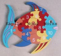 Wooden Toy Numeric Puzzle with English alphabet