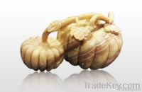 Stone craft of golden pumpkin