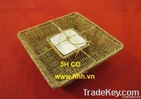 Square water hyacinth mix ceramic, intertwinted weave