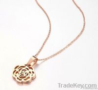 Stainless Steel 14K Rose gold plated Necklace
