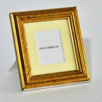 Wooden Photo Frame old gold 8,5x7,5cm