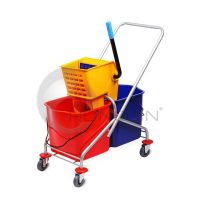 Mopping Trolley with Double Bucket & Wringer