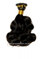 Human hair hand tied wefts in stock