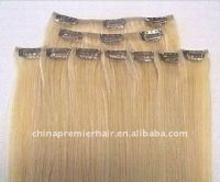 clip on human remy hair extension clip wefts
