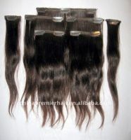 Indian remy clip-in hair weft extensions
