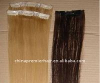 Indian virgin remy human hair clip on wefts