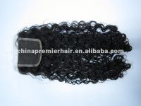 Super high quality top closure pieces indian remy hair