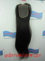indian remy hair swiss lace top closure natural color light yaki 16" 3.5x4" with silk top
