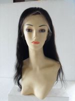 Chinese virgin hair lae front wig 8''-26'' dark color in stock for wholesale