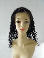 Chinese virgin hair lae front wig 8''-26'' dark color in stock for wholesale